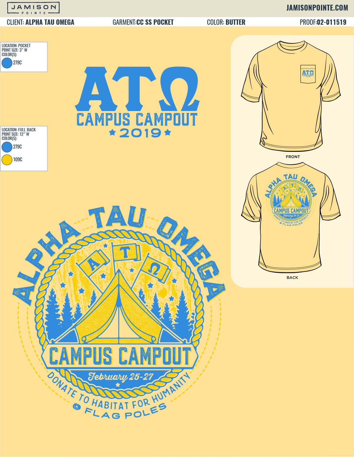 Alpha Tau Omega Western Michigan University Campout T-Shirt