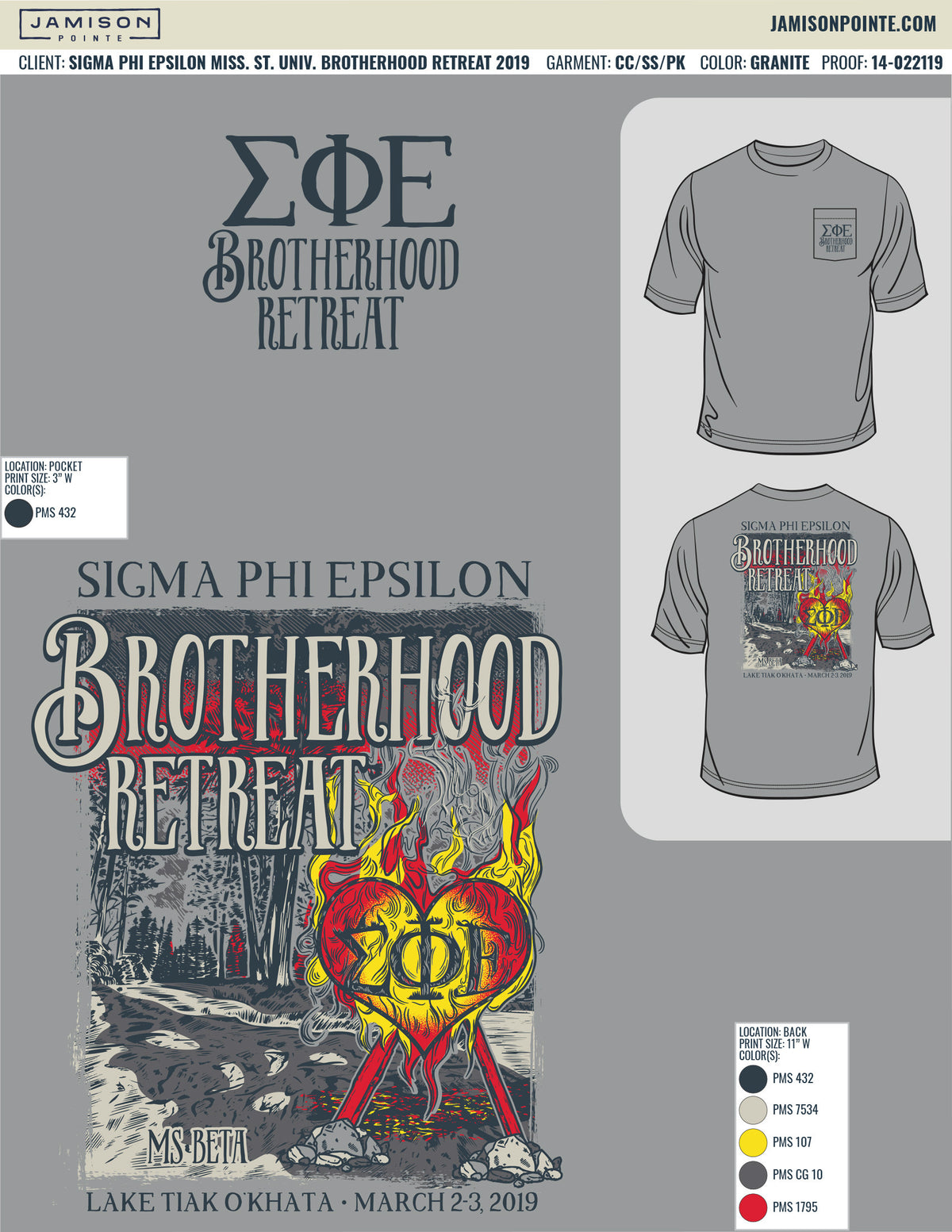 Sigma Phi Epsilon Mississippi State University Brotherhood Retreat T-Shirt
