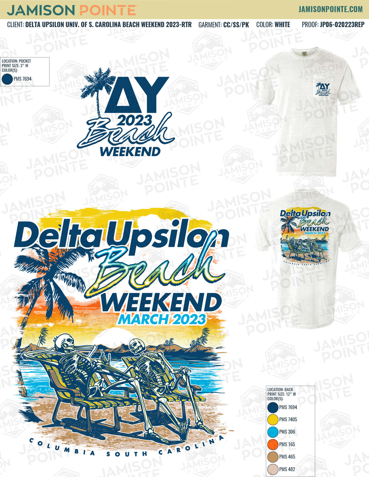 Delta Upsilon University of South Carolina Beach Weekend T-Shirt