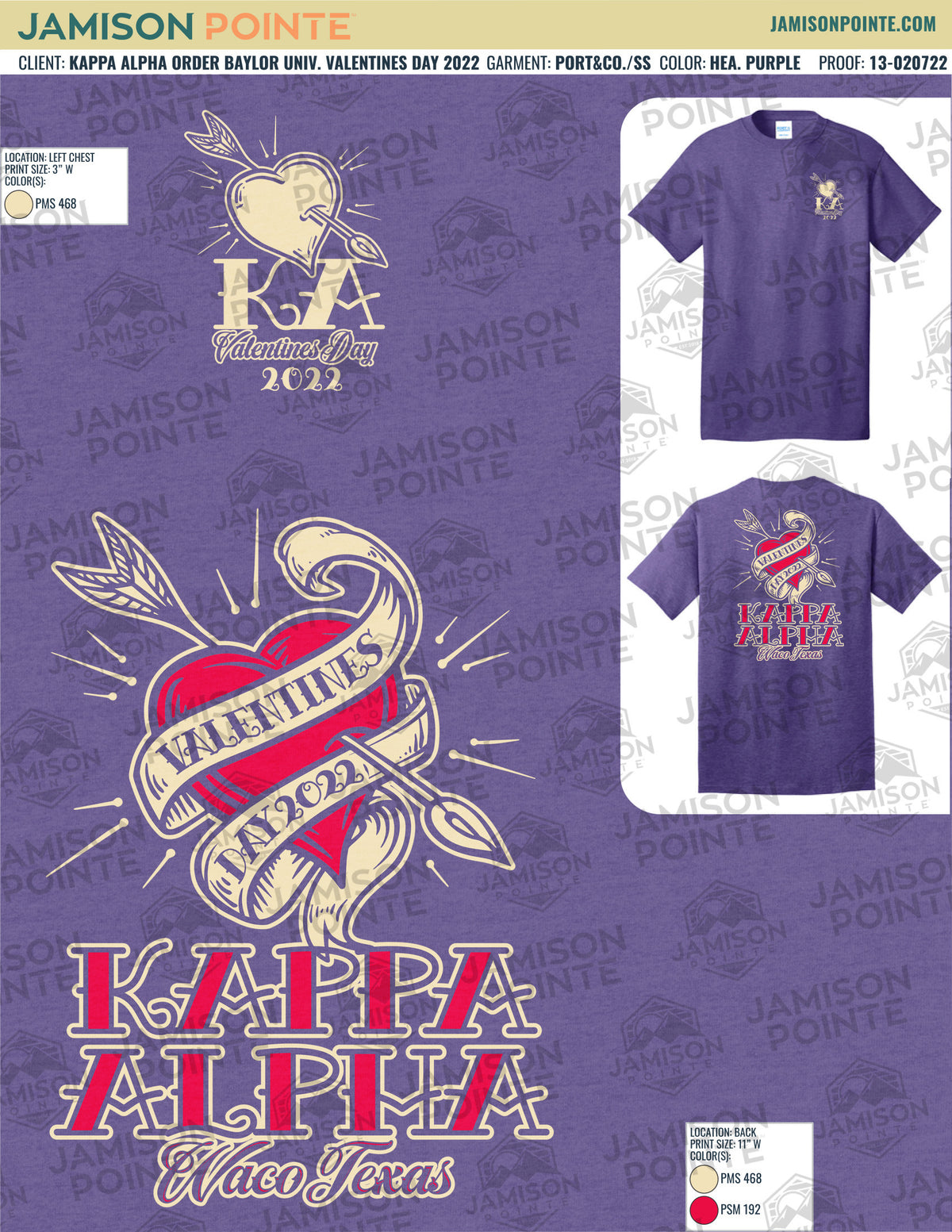 Kappa Alpha Order Baylor University Valentines Day T-Shirt