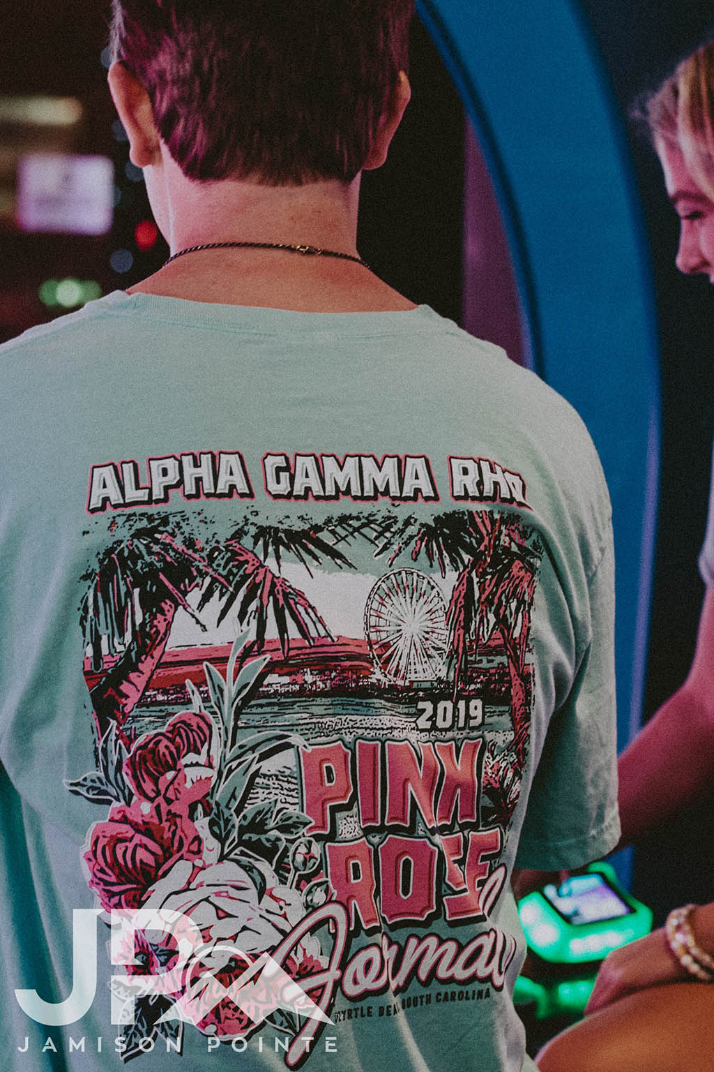 Alpha Gamma Rho Pink Rose Formal Tshirt