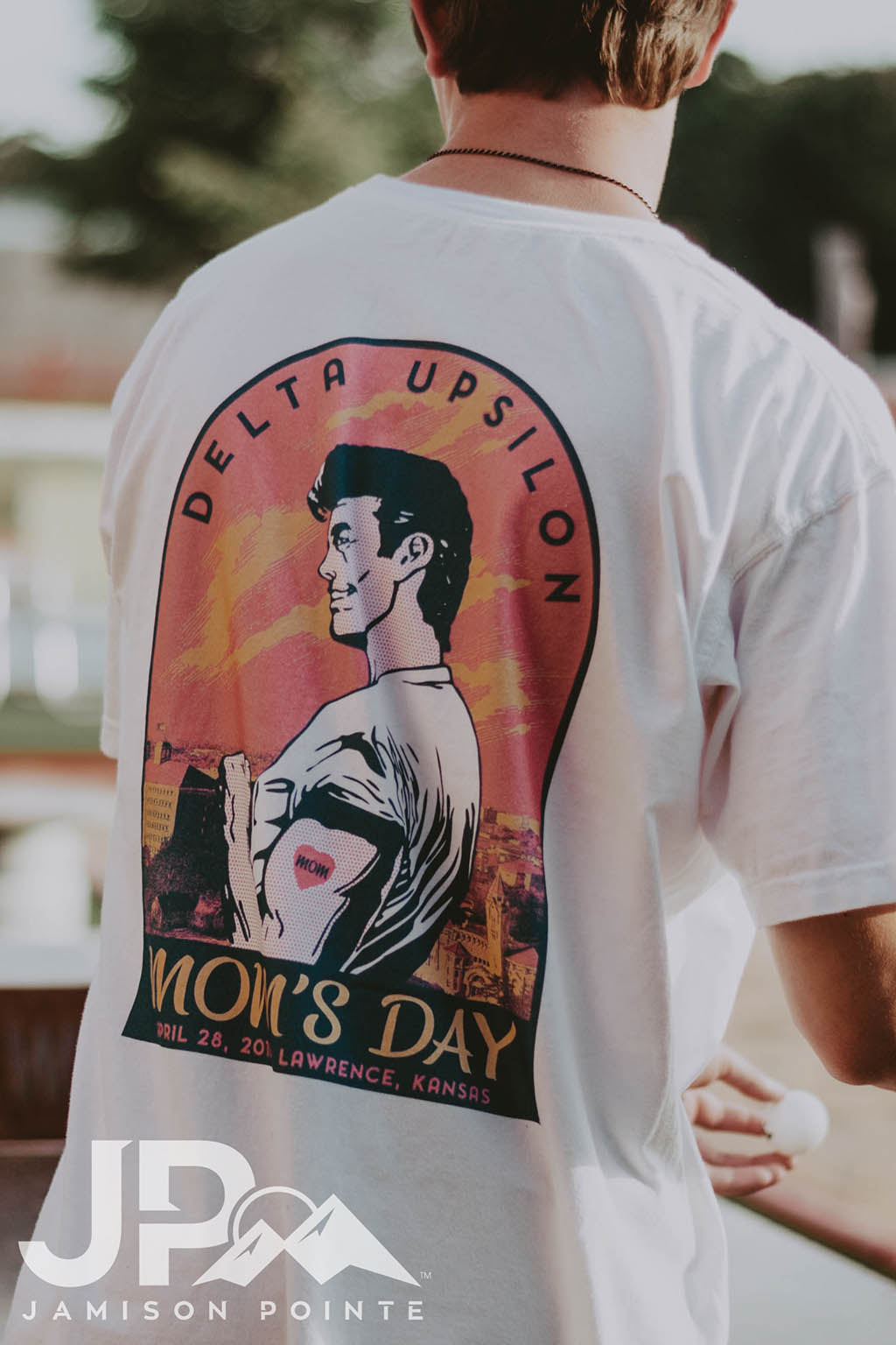 Delta Upsilon Mom&#39;s Day Heart Tattoo Tee