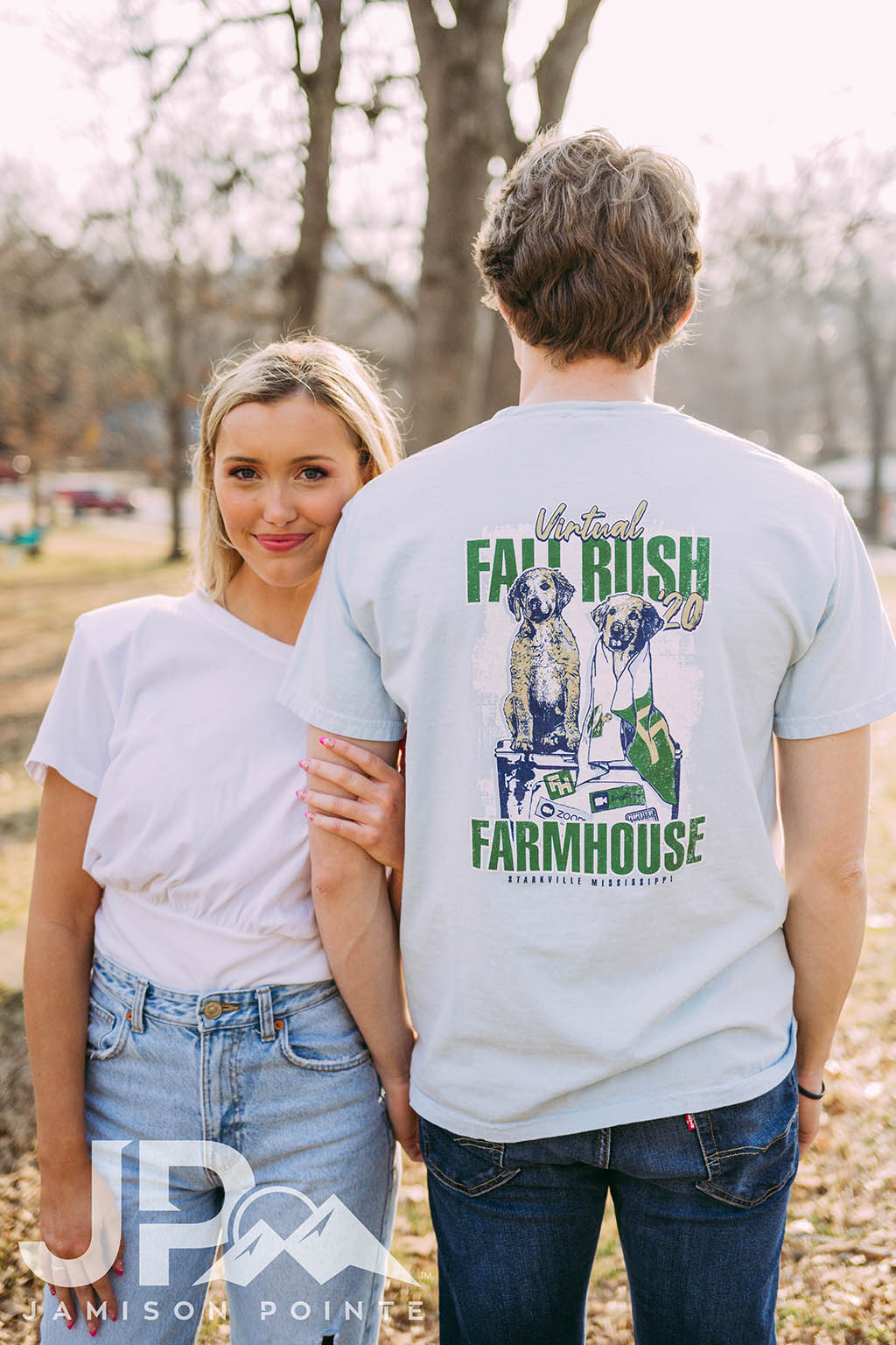 Farmhouse Virtual Fall Rush Dog Tee