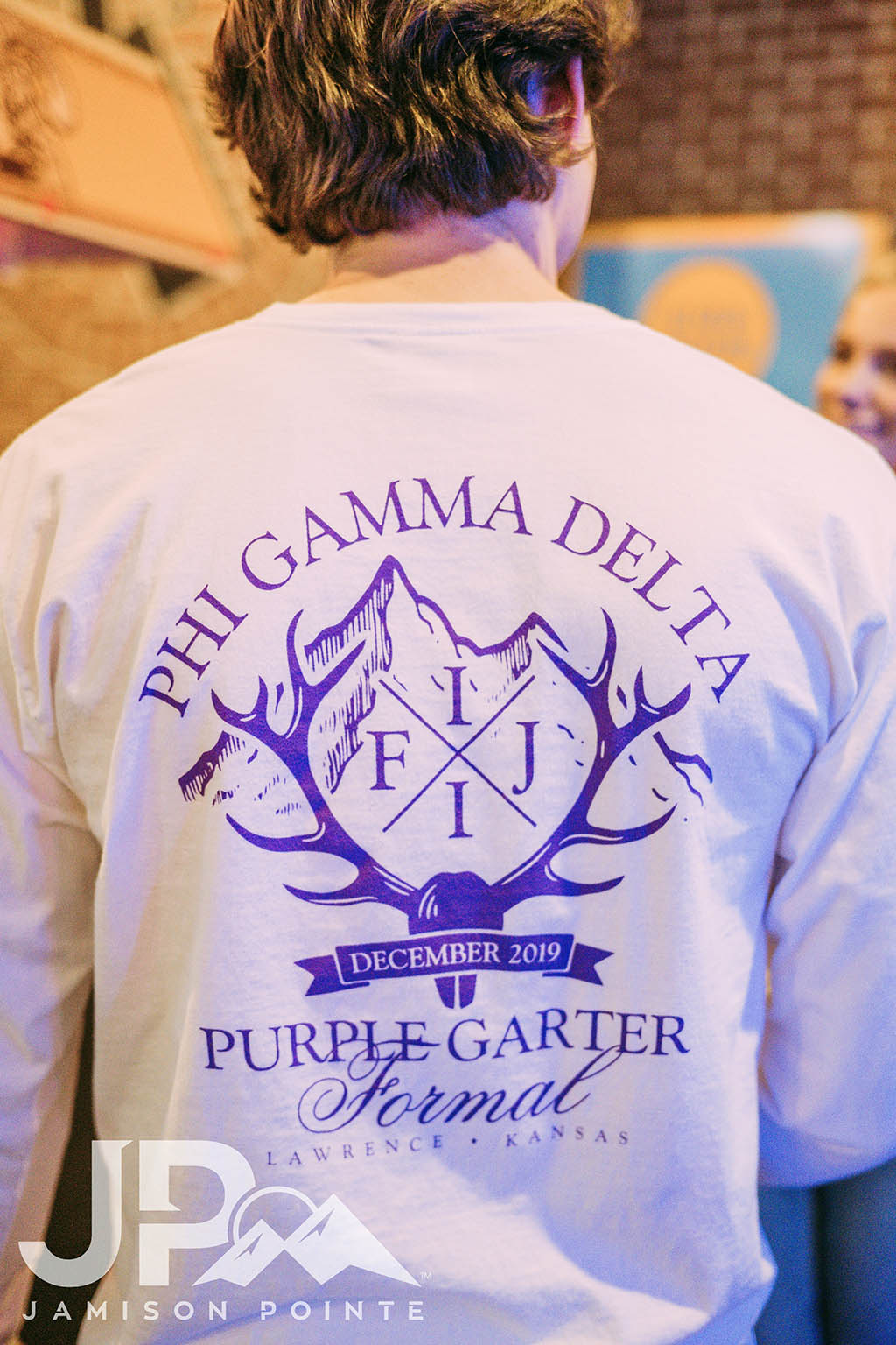 Phi Gamma Delta Purple Garter Formal Tee