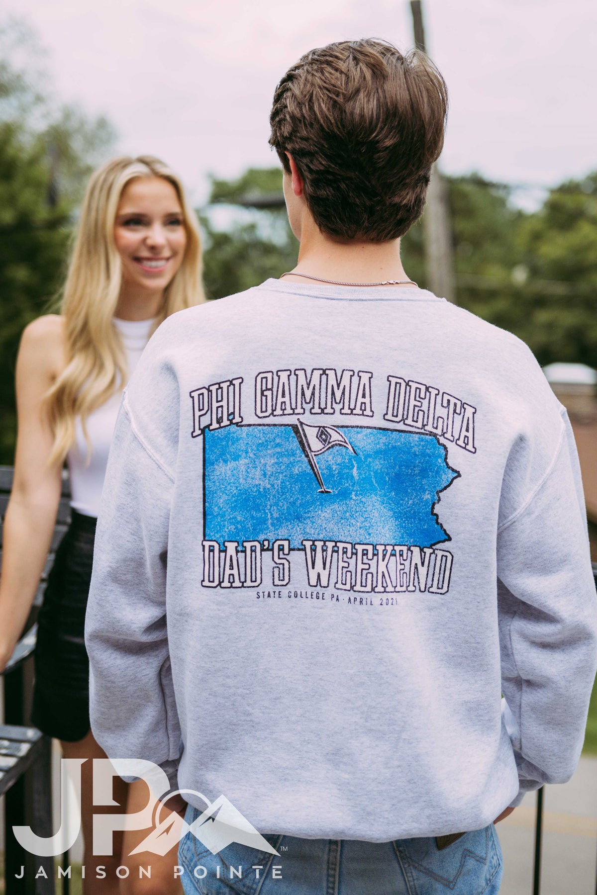 Phi Gamma Delta Dad&#39;s Weekend Ash Gray Sweatshirt