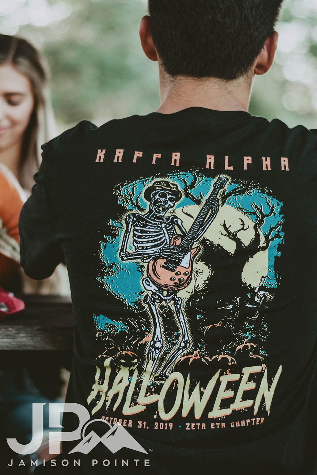 Kappa Alpha Order Halloween Guitar Skeleton Tee