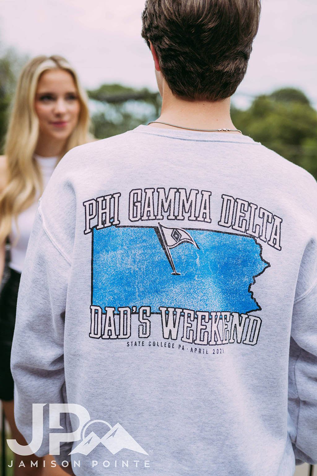 Phi Gamma Delta Dad&#39;s Weekend Ash Gray Sweatshirt