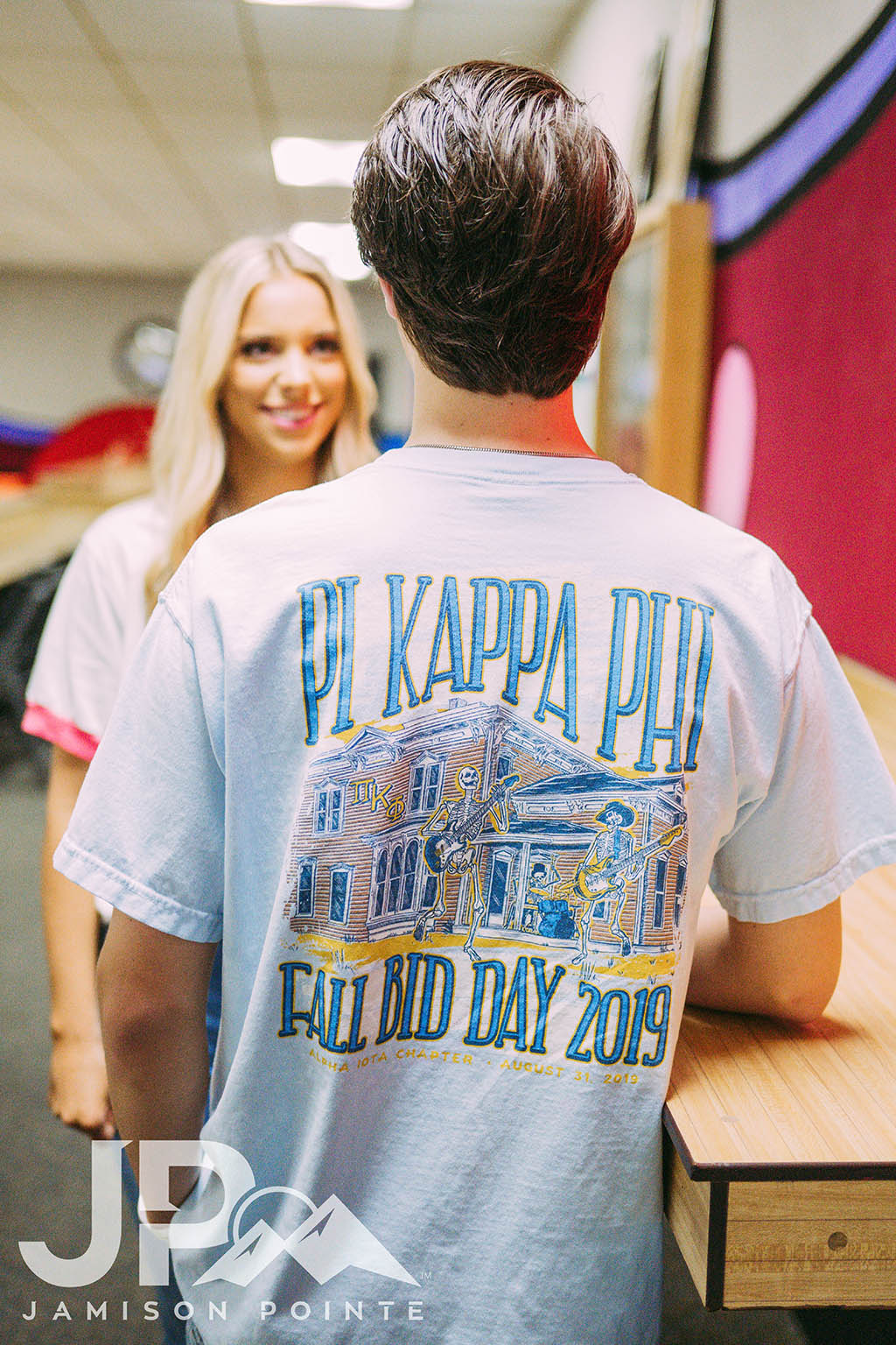 Pi Kappa Phi Fall Bid Day Skeleton Band Tee