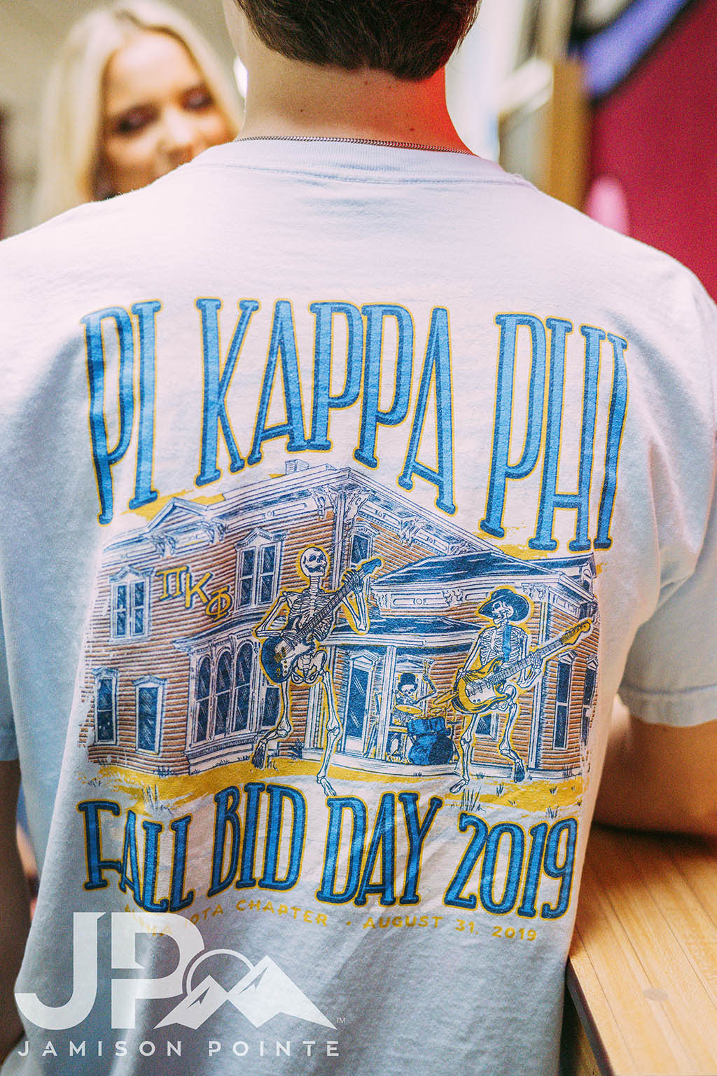 Pi Kappa Phi Fall Bid Day Skeleton Band Tee