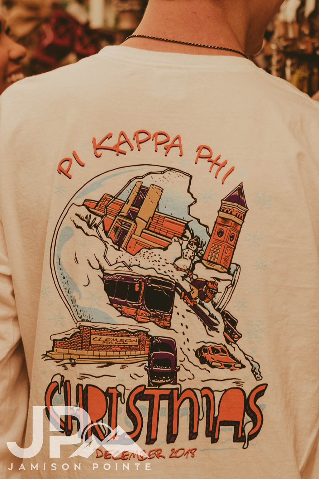 Pi Kappa Phi Christmas Snow Globe Tee