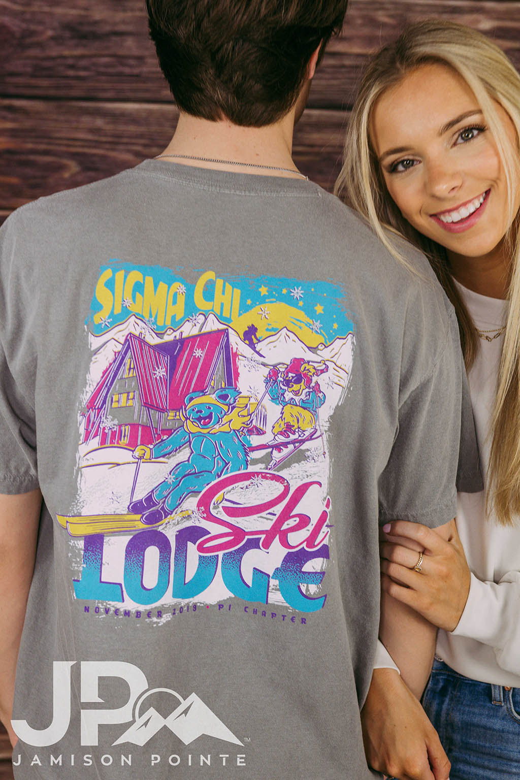 Sigma Chi Ski Lodge Bear Tee