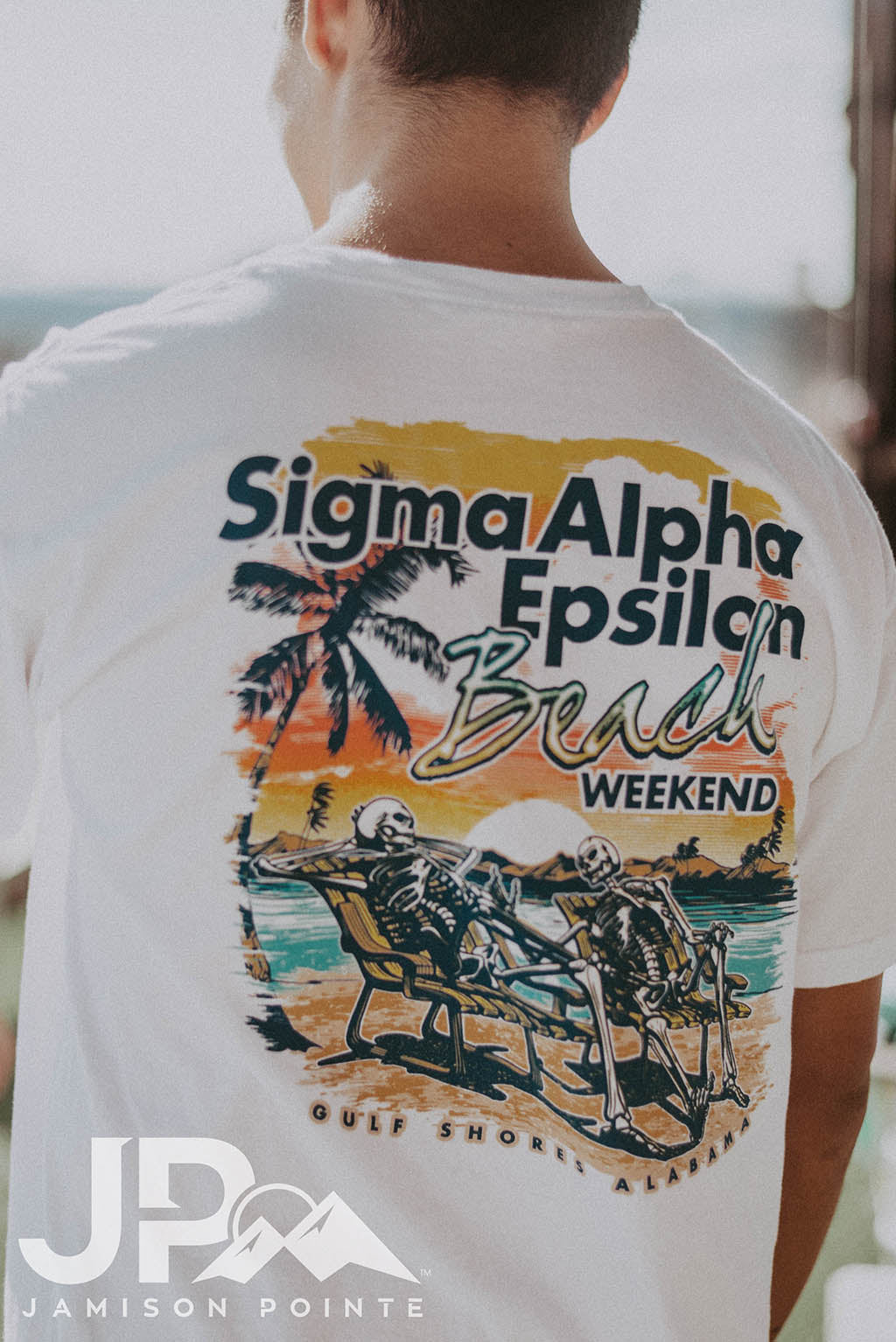 Sigma Alpha Epsilon Brotherhood Retreat Beach Skeleton Tee