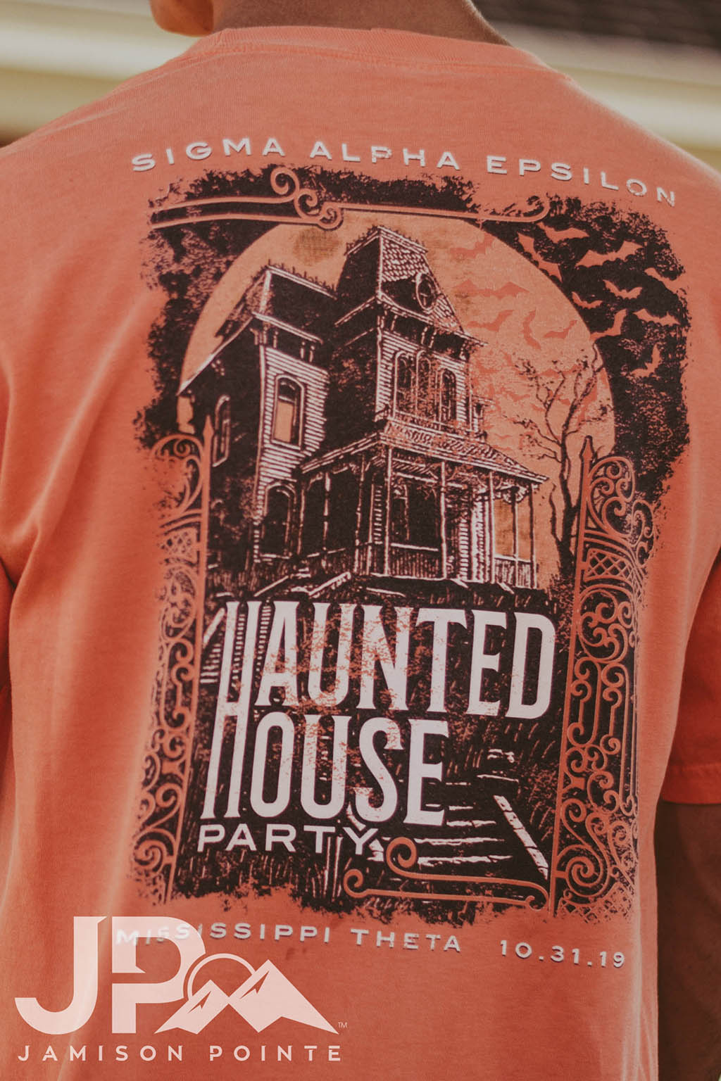Sigma Alpha Epsilon Halloween Haunted House Tee