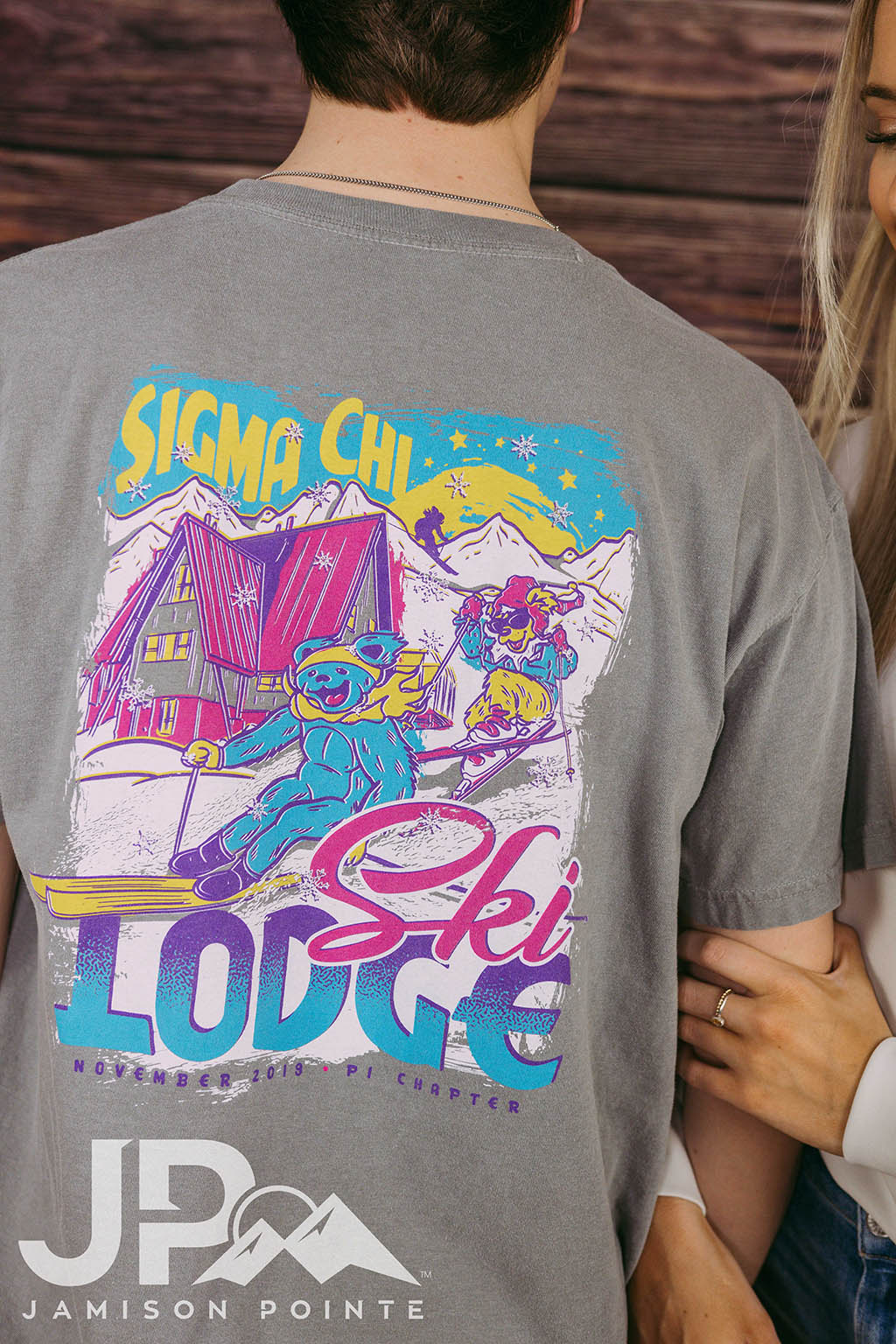 Sigma Chi Ski Lodge Bear Tee